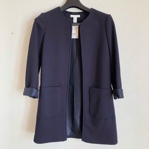 H&M Textured Long-line Coat